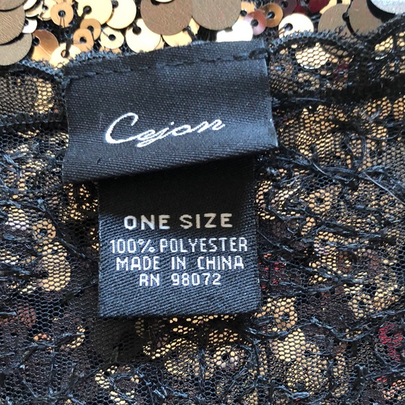 Cejon black and gold sequin scarf - Picture 4 of 5